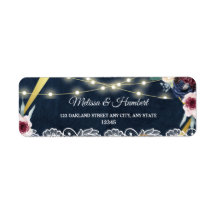 青い素朴ストリングラ結婚イトの差出人住所