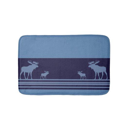 青い素朴ムース記憶泡風呂マット バスマット (正面)