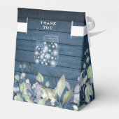 青い素朴文字列が緑の葉を照結婚らす フェイバーボックス (裏面サイド)