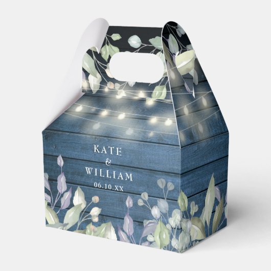 青い素朴木の弦が葉の結婚光 フェイバーボックス (正面サイド)