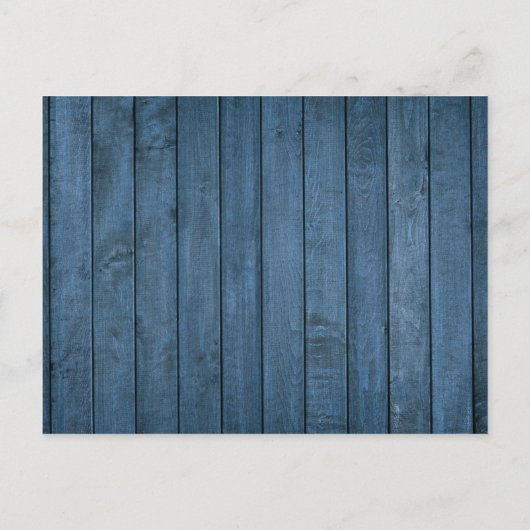 青い素朴木の弦のライトメイスンジャー結婚ズ インビテーションポストカード (裏面)