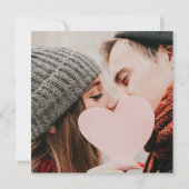 青い素朴木弦ライトスクエアフォト結婚ズ 招待状 (裏面)