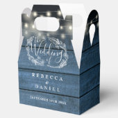 青い素朴木弦ライトフローラ結婚ズ フェイバーボックス (オープン)