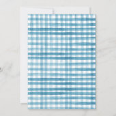 青い素朴水色かぼちゃのトラック赤ちゃんシャワー 招待状 (裏面)