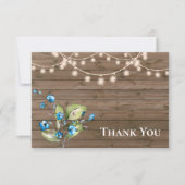 青い素朴花灯列キンチェニェラ サンキューカード (正面)