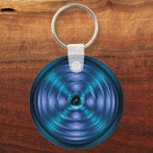 青い紡績原子 キーホルダー (正面)