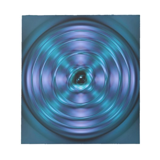 青い紡績原子 ノートパッド (正面)