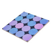 青い紫とピンクの円 タイル (側面)