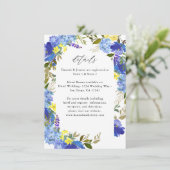 青い紫と黄のフローラ詳細エンクロージャカード エンクロージャーカード (スタンド正面)