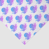 青い紫のタコのかわいい動物 薄葉紙 (詳細)