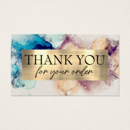 青い紫の水の色感謝していお客様の割引カード