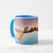 青い紫の海を持つムースマグ マグカップ (正面左)