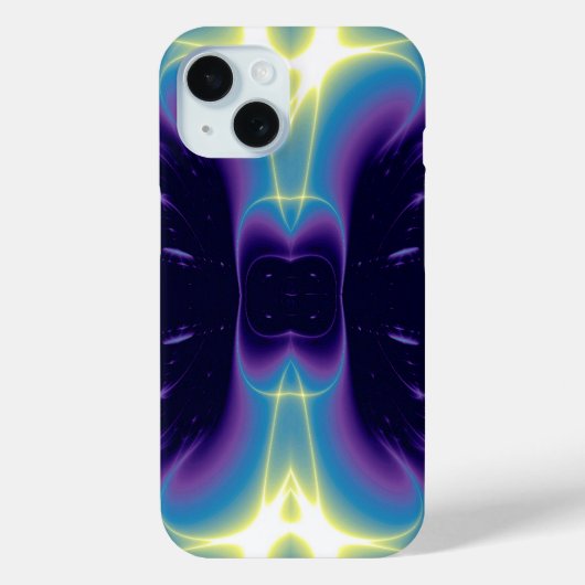 青い紫の白い光の波 Case-Mate iPhoneケース (裏面)