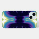 青い紫の白い光の波 Case-Mate iPhoneケース (裏面 (横))
