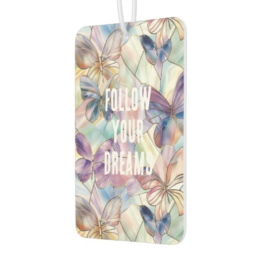 青い紫の蝶 カーエアーフレッシュナー (左)