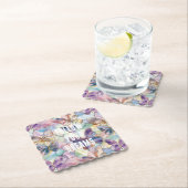 青い紫の蝶 ペーパーコースター (インサイチュ)