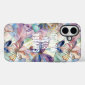 青い紫の蝶 Case-Mate iPhoneケース (裏面 (横))