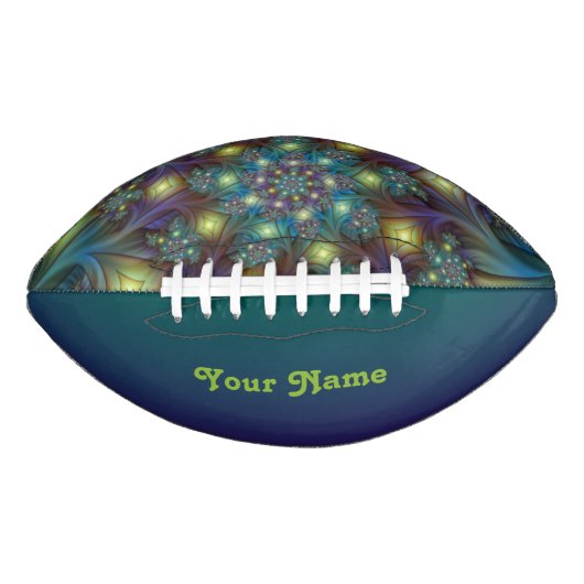 青い紫モダンのフラクタルアート名 アメリカンフットボール (正面)
