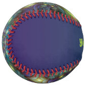 青い紫モダンのフラクタルアート名 ソフトボール (正面左)