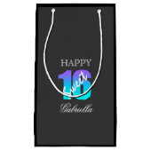 青い紫色および黒い菓子16のギフトバッグ スモールペーパーバッグ (正面)