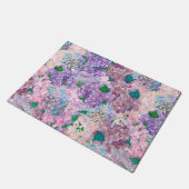 青い紫色のアジサイおよび薄紫 ドアマット (アングル)