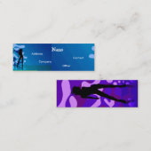 青い紫色のダンサー スキニー名刺 (正面/裏面)