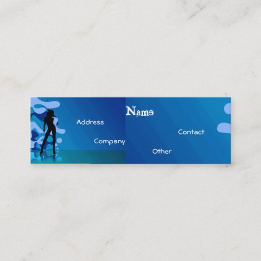 青い紫色のダンサー スキニー名刺 (正面)