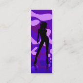 青い紫色のダンサー スキニー名刺 (裏面)