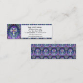 青い紫色のハートの中心が付いているTyeの染料の十字 スキニー名刺 (正面/裏面)