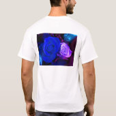 青い紫色のバラ Tシャツ (裏面)