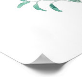 青い紫色のプラムバゴの花の水色 ポスター (角)