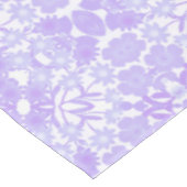 青い紫色の庭の花柄のテーブルクロス テーブルクロス (アングル)