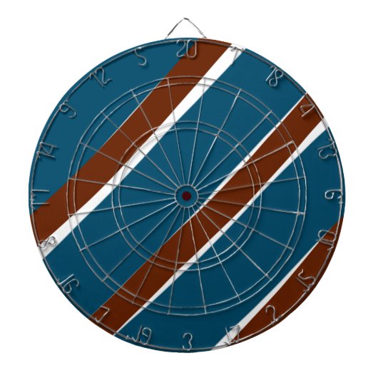 青い紫色の曲線シェイプラインの波型パターンデザイン ダーツボード (正面)