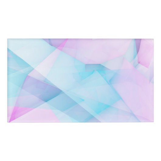 青い紫色の水晶Abstracの魅力の背景 名札 (正面)