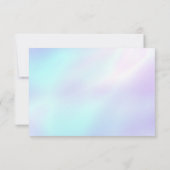 青い紫色の色のシフト日付の保存招待状 招待状 (裏面)