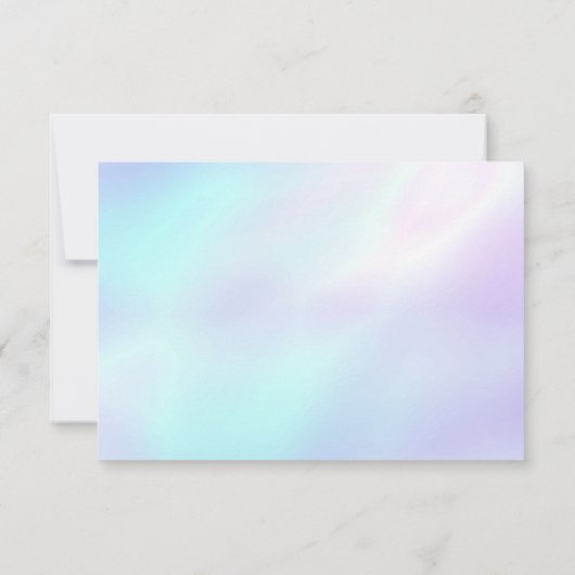 青い紫色の色のシフト日付の保存招待状 招待状 (裏面)