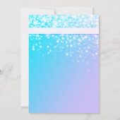 青い紫色の輝きの女の赤ちゃんのシャワーの招待状 招待状 (裏面)