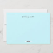 青い紫陽花のシーズン・グリーティング ハムスター シーズンカード (裏面)