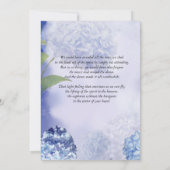 青い紫陽花　いのちの祭り　お葬式 招待状 (裏面)