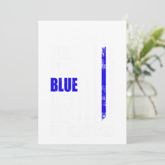 青い細い線の警察が贈り物用に青い旗を返す シーズンカード (スタンド正面)