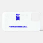 青い細い線の警察が贈り物用に青い旗を返す Case-Mate iPhoneケース (裏面 (横))