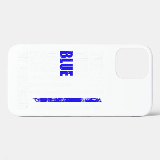 青い細い線の警察が贈り物用に青い旗を返す Case-Mate iPhoneケース (裏面 (横))