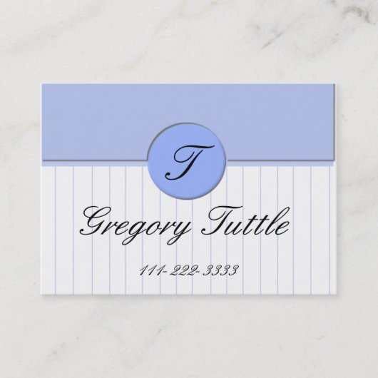 青い細い縦縞のテレホンカード コーリングカード (正面)