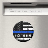 青い細い青い線の警察を支持する マグネット (インサイチュ (食洗機))