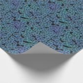 青い細菌の背景 ラッピングペーパー (角)