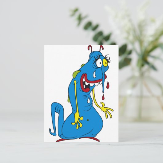 青い細菌 ポストカード (スタンド正面)