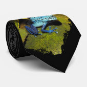 青い紺碧の毒投げ矢のカエルのタイ ネクタイ (ロール)