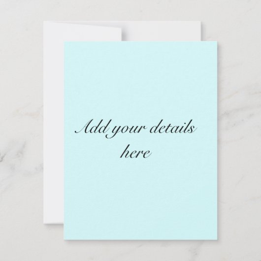 青い結び航海の付き結婚式RSVP 出欠カード (裏面)