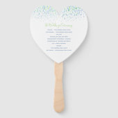 青い結婚カニの水の色のモダンプログラム ハンドファン (裏面)