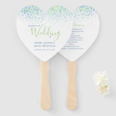 青い結婚カニの水の色のモダンプログラム ハンドファン (正面&裏面)